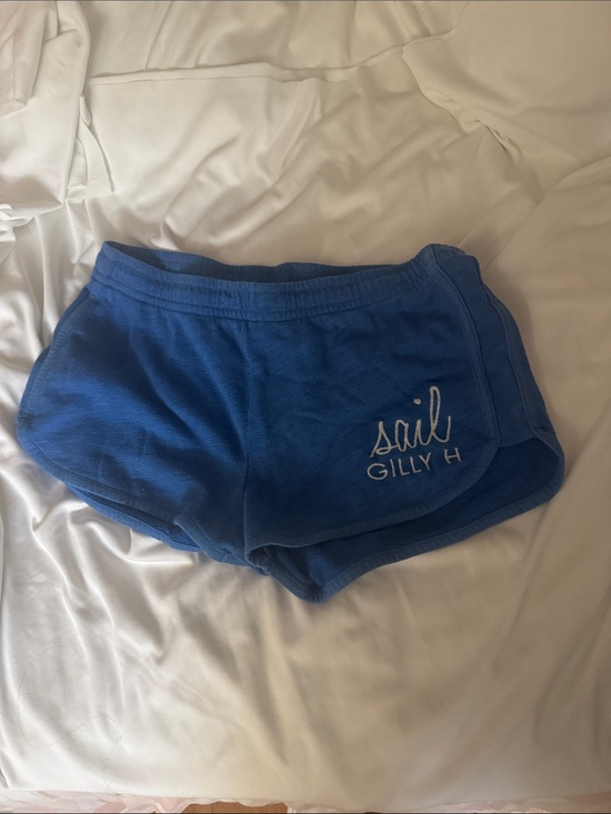 Gilly Hicks Pants - Gilly Hicks Royal Blue Terry Lounge Shorts with Script Embroidery